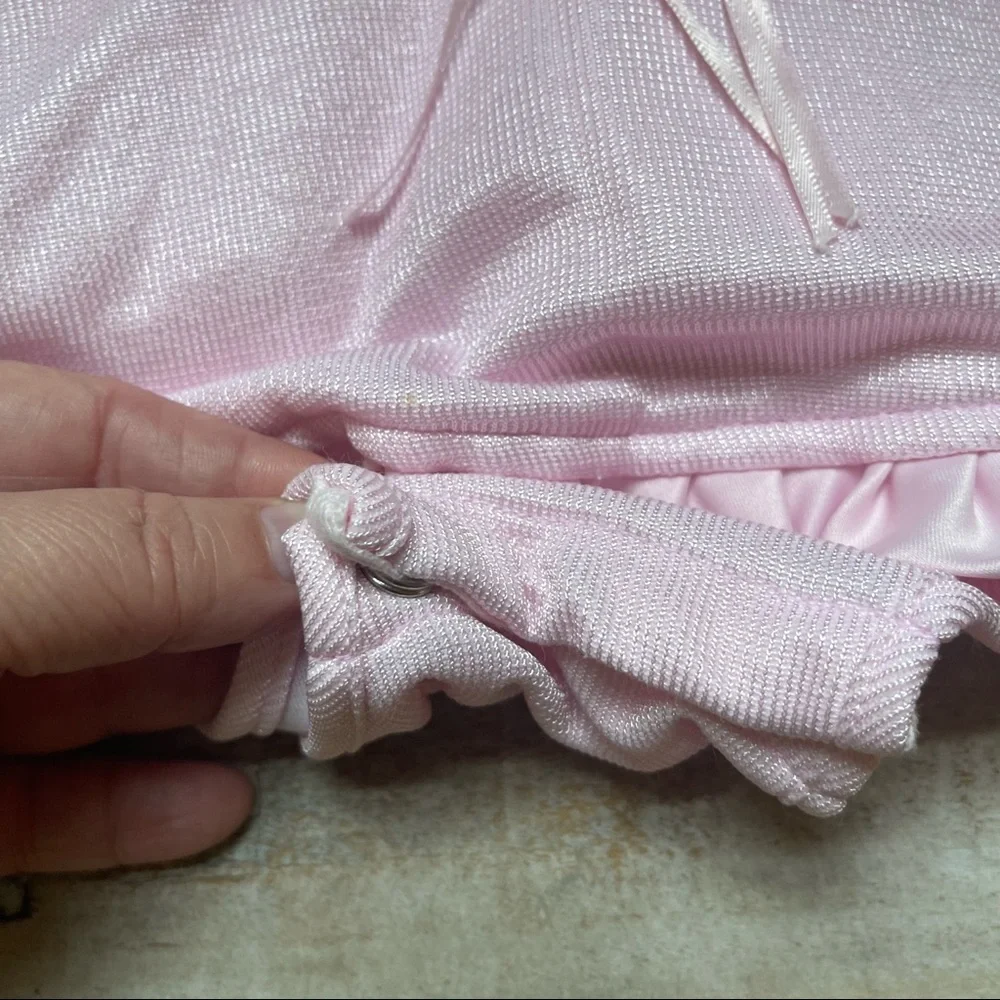 Rose Cottage Pink Rose Bud Lace Trim One Piece Dress​